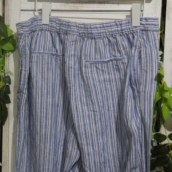 L Chico’s 100% Linen Striped Pants - Picture 10 of 13